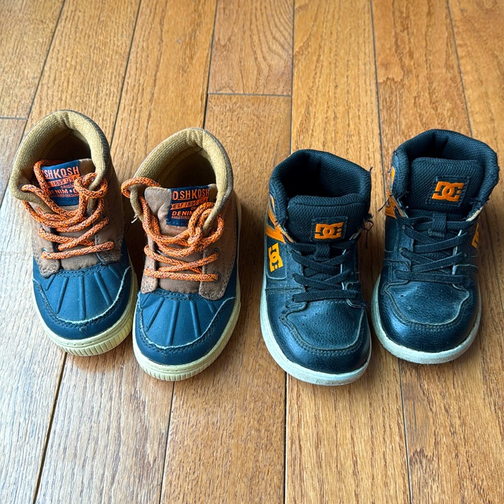 Oshkosh and DC unilite shoes both Hicut Very Good Used Condition